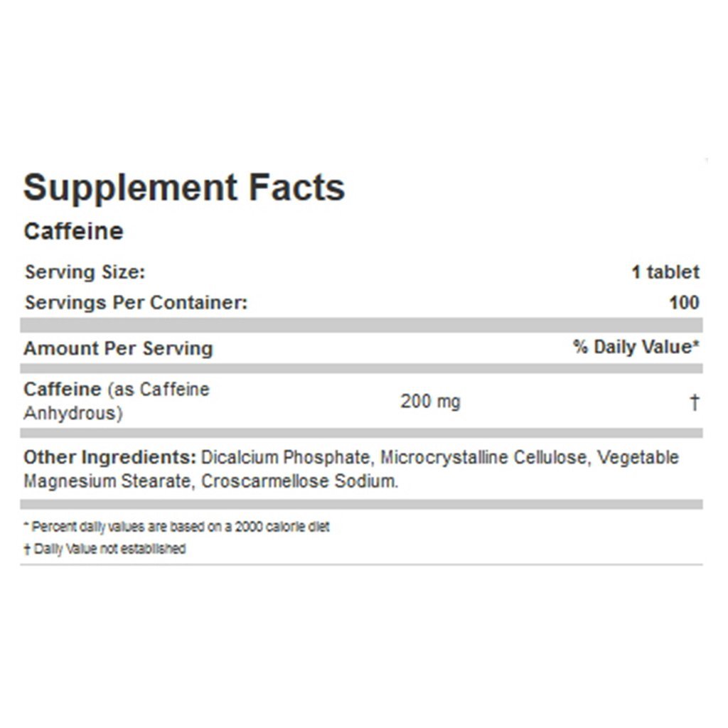 Allmax Caffeine 200mg Tablets – 100 Count